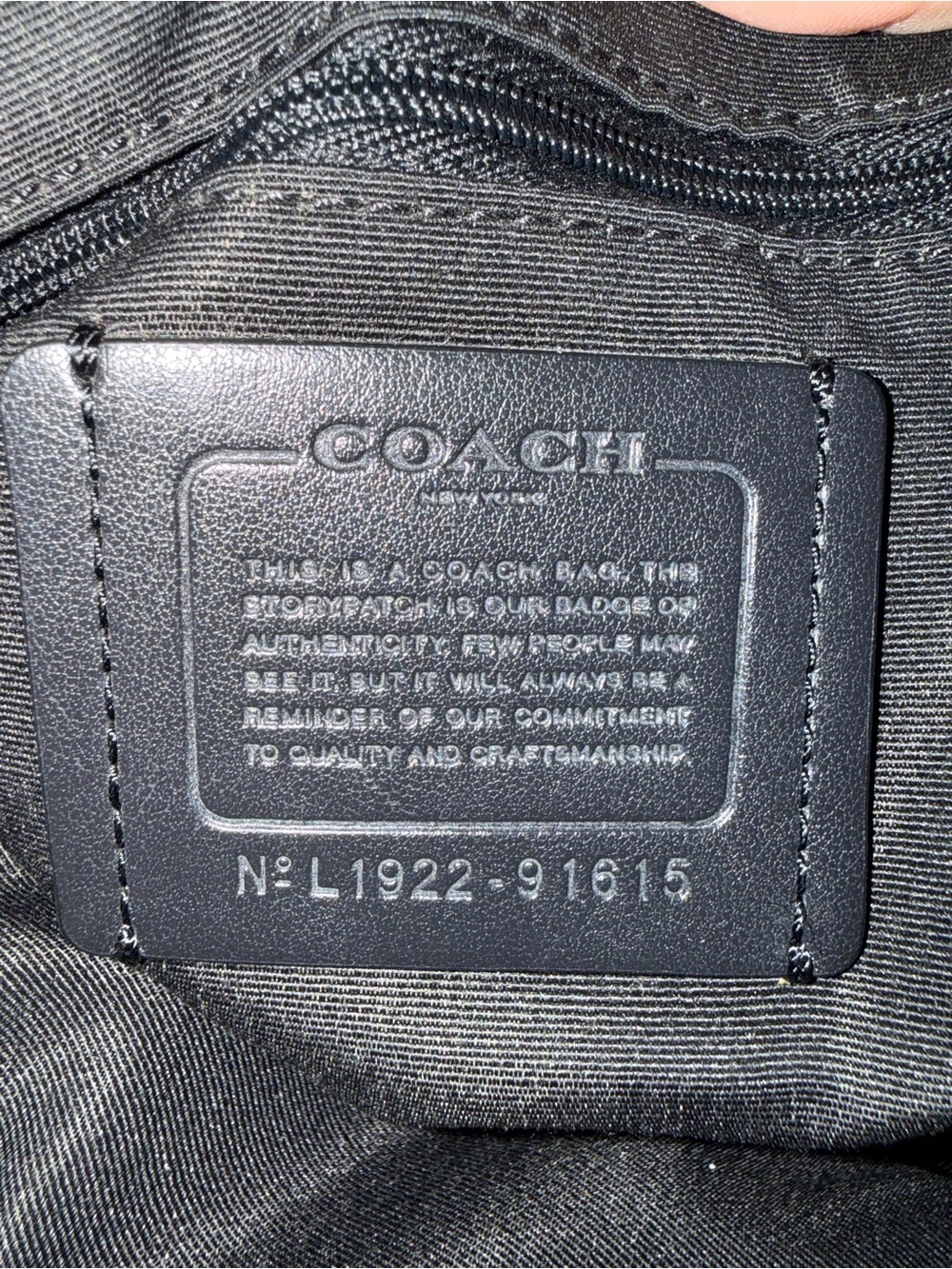 Coach Prairie Tote 91615 Black Pebbled Leather Gold Hardware Shoulder Bag - Picture 9 of 10